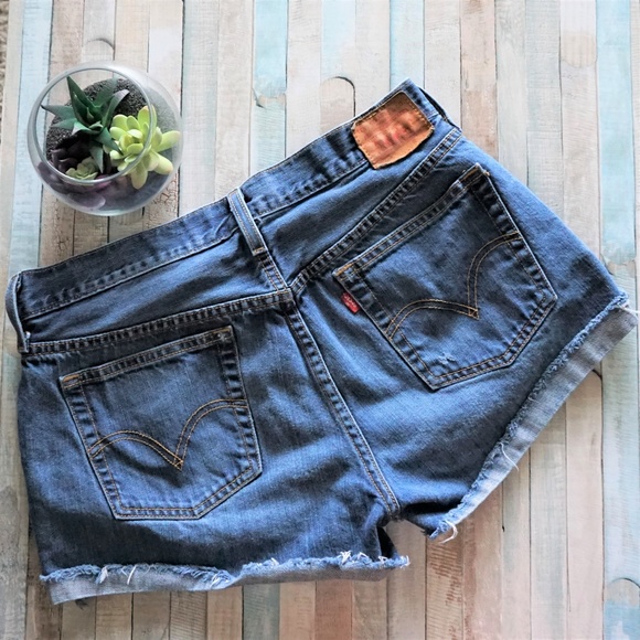Levi's Pants - Vintage Levi's 501 Distressed Denim Shorts Size 28
